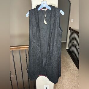 Mystree Sleeveless Knit Longline Vest Style #15270 NEW Size L